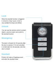 Doorbell 108DB Outdoor Wireless Waterproof Doorbell Smart Home Doorbell Chime Kit Flash Security Alarm Welcome House