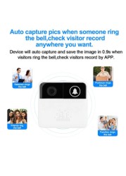 HD Smart WIFI Doorbell Walkie Talkie Two-way Audio Wireless Security Camera Apartment Home Security Doorbell Camera