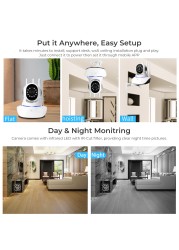 1080P PTZ Video Surveillance Wireless Camera With WiFi IP Camera Two Way Audio Security Smart Home Night Vision Baby Monitor