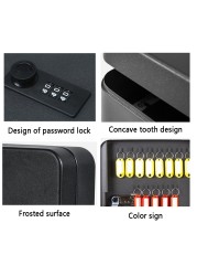 Metal Password Car Resettable Code Wall Mounted Office Key Safe Box Security Lockable Home Combination Lock Storage Cabinet