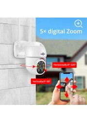 Hiseeu 2022 Wireless 3MP PTZ IP Dome Camera Outdoor WiFi Two Way Audio CCTV 2MP Camera Smart Video Surveillance 5MP