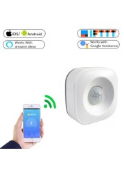 Tuya Smart WiFi Infrared Motion Detector PIR Sensor Alarm Compatible with Tuya APP Smart Life APP Mobile Control Smart Home