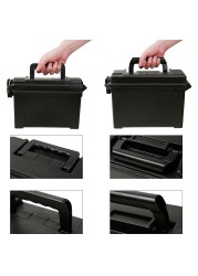 2022 Plastic Ammo Box Storage Military Style 30/50 Ammo Can Tactical Bullet Box Lightweight High Strength Ammo Accessory Crate