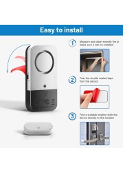 Elecpow Window Door Alarm Home Security Wireless Burglar Alarm Door Magnetic Sensor 120dB Anti-theft Alarm for Home Kids Safety