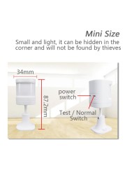 P20 433Mhz PIR Infrared Motion Sensor Detector Wireless Mini Wifi GSM Indoor Security Alarm System Pet Immunity With Battery