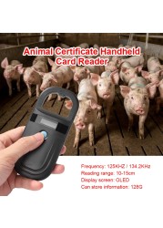 USB Certification Animal Handheld Pet Card Reader ID Chip Scanner Transponder Chip Reader Built-in English Bell