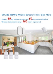 2022 TUGARD SN10+ SN11 Tuya Wireless Siren 433MHz Strobe Siren Alarm Horn 110dB Light Siren For Home Security Burglar Alarm