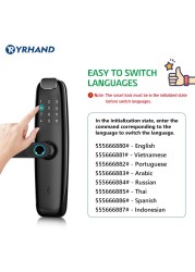 2022 YRHAND H2 Tuya wifi fingerprint fechadura eletronica password cerradura inteligente smart door lock