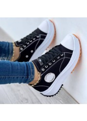 2022 Spring Low-top Sneaker Women Shoes Thick-soled Candy Color Flats Canvas Shoes Female Lady Platform Sneakers Dropshipping