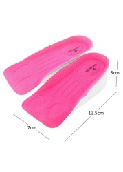 1 Pair Height Increasing Shoes Insoles For Shoes Foam Rubber Longer Shoe Insert Concave Invisible Inner Shoe Soles Color Random