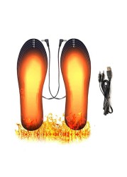 USB Heated Shoe Insoles Feet Warm Sock Heating Pad Electric Insoles Washable Warm Thermal Insoles Unisex Plantillas Para Los