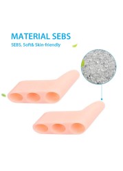 1 Pair Silicone Gel Toe Spacer Insoles For Women High Heel Side Pain Relief Orthopedics Shoe Protector Sole Plantillas