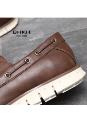 BHKH New Mens Loafers Shoes Spring/Summer Fashion Men Casual Shoes Comfortable Smart Work Casual Office Men Shoes