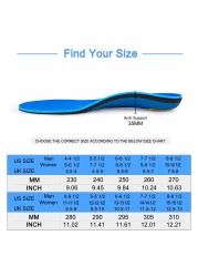 Plantar Fasciitis Arch Support Orthotic Insoles Male Female Shoe Inserts, Flat Feet Orthotic Sole Running Athletic Sports Cushion