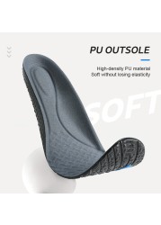 BANGNI PORON Air Cushion PU Insole Memory Foam Sports Support Insert Zoom Popcorn Orthotic Shoes Cushion for Feet Men Women
