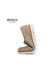 BHKH 2022 Autumn Canvas Loafers Shoes Fashion Men Casual Shoes Comfortable Smart Casual Shoes Office Work Footwear Men Shoes