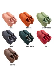 Hot Waterproof Non-slip Home Slippers Men Winter Warm Women Indoor Non-slip Ladies Soft Slippers Memory Foam Couples Shoes