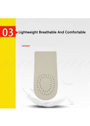 Invisible Half Insoles for Women Shoes Insert Height Heel Pads Shoe Lift Height Insoles Foot Care Concave Heel Cushion Pad