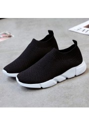 Rimocy Spring Summer Women Sneakers Lightweight Breathable Flat Mesh Woman Non-slip Soft Bottom Casual Shoes Socks 2022