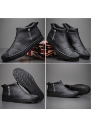 Brand New High Top Zipper Fashion Men Chelsea Boots Round Toe Sewing Ankle Boots Breathable Designer Male Loafers BD174