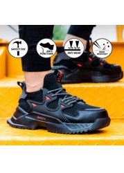 Men's safety shoes breathable anti-smashing anti-puncture safety shoes work shoes new all seasons