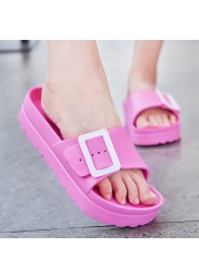 Summer Birkenstock Women's Platform Slippers 2022 Platform Sandals Women's Buckle Casual Shoes Beach Flip Flops Sandalias Mujer