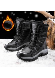 SOLIBEN New Winter Men Women Warm Snow Boots Botas De Neve Sabatos De Reflective Padded Winter Boots Boots Platform Boots