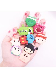 Wholesale 50pcs PVC Cartoon Shoe Charms Pig Bear Dinosaur Monster Croc Jibz Buckle Fit Wristbands Backpack Kids Gift