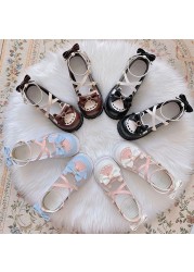 2021 New Kawaii Lolita Girl Bow Cute Japanese Style JK Uniform Mary Jane Women Shoes Cartoon Cosplay Princess Round Head Footwea