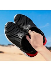 Men's sandals women's beach shoes lightweight breathable non-slip garden wading clogs shoes