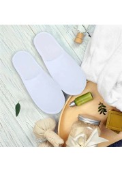 30 Pairs of Disposable Slippers, Soft Touch A+ Quality Closed Toe, Suitable for Hotel, Spa Guests, Travel Men and Women (White)