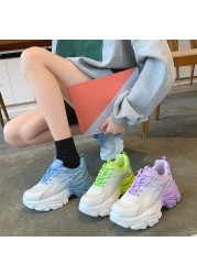 Autumn Women Chunky Sneakers New Design Woman Shoes Colorful Thick Sole Fashion Girls Platform Sneakers Ladies Sneakers