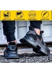 Safety shoes men's breathable anti-smashing anti-puncture safety shoes work shoes new all seasons indestructible shoes