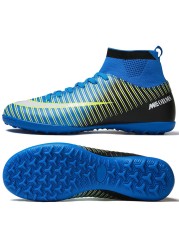 Indoor Soccer Shoes Men Sneakers Soccer Boots Turf Soccer Shoes Kids Soccer Cleats AG/FG Spikes Training Sport Futsal Shoes