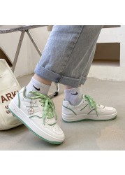 White Platform Sneakers Women Shoes Kawaii Cute Korean Fashion Sneakers Fairy Sweet Women Shoes Girls Tenis De Mujer