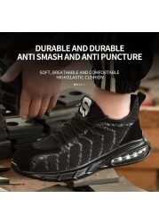 New work safety shoes men anti-smashing anti-puncture lightweight safety shoes all seasons soft breathable women work shoes