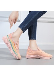 Spring Autumn Breathable Mesh Shoes Women Slip On Casual Walking Outdoor Sports Sneakers Koean Fashion Ladies Vulcanized Shoes