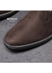 BHKH 2022 Men's Shoes Winter/Autumn New Business Classic Ankle Boots Casual Smart Formal Dress Business Shoes