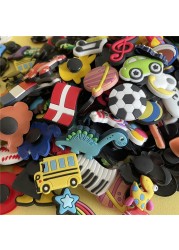 50-200pcs Boys Shoe Charms for Crocs Classic Cartoon Dinosaur Football Car Shoe Accessories Decorations Crocodile Charms Kids Gifts