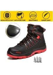 High quality work safety shoes men anti-smashing anti-puncture work safety shoes winter plus velvet warm protective shoes