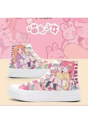 Japanese Cartoon Anime Printing Cool Girl Vulcanized Shoes Spring Autumn High Quality Canvas Shoes Student Gift Jk Casual Shoes