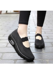 2022 Summer Fashion Women Flat Platform Shoes Woman Breathable Mesh Casual Shoes Moccasins Zapatos Mujer Ladies Boat Shoes