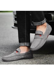 Men Shoes Genuine Leather Shoes Driving Shoes For Men Suede Shoes New Designer Moccasins High Quality Suede Shoes Slip On