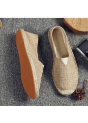 2022 Spring Summer Men Canvas Shoes Comfort Designer Men Casual Shoes For Man Slip On Couple Shoes Mens Shoes Flats 35-47