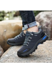 Outdoor Men Trekking Shoes Casual Sneakers Waterproof Mens Shoes Suede Trainers Non-slip Climbing Hiking Shoes Zapatillas Hombre