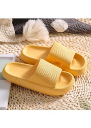 men slippers thick platform slippers summer beach eva soft sole sandal men ladies indoor leisure bathroom anti-slip shoes