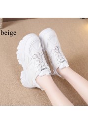 JMPRS Breathable Mesh Sneakers Women 2022 Summer New Fashion Thick Bottom Lace Up Sneakers Woman Solid Platform Casual Shoes