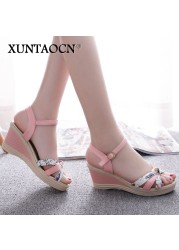 New shoes women sandals summer wedge sandals 2022 women shoes bohemian fashion classic buckle non-slip sandals women shoes