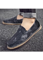 2022 Summer New Linen Men's Casual Shoes Handmade Weaving Fisherman Shoes Fashion Casual Flat Espadrilles Driving Shoes Big Size