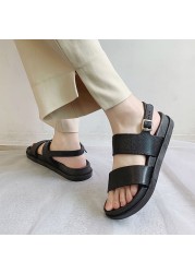 Women's sandals wild slippers thick bottom cross casual sandals wild college wind non-slip summer beach sandals women